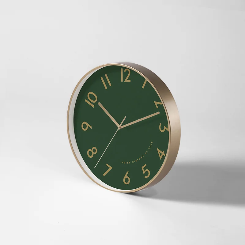 

Creative Simple Wall Clock Nordic Luxury Art Digital Metal Modern Silent Living Room Wall Clock Reloj Pared Home Decor DB60WC