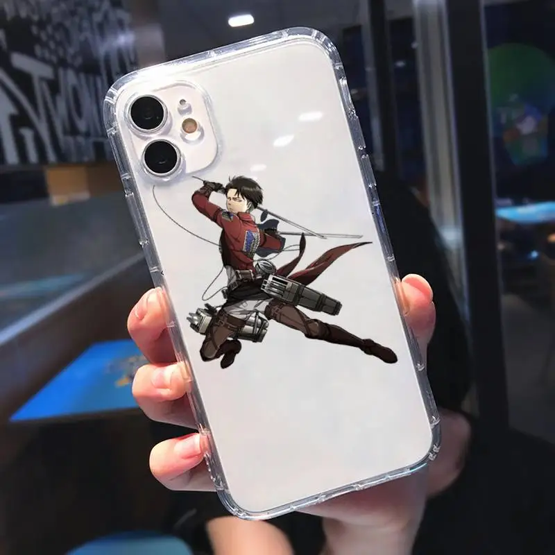 

Anime Japanese attack on Titan Phone Case Transparent for iPhone 11 12 mini pro XS MAX 8 7 6 6S Plus X 5S SE 2020 XR