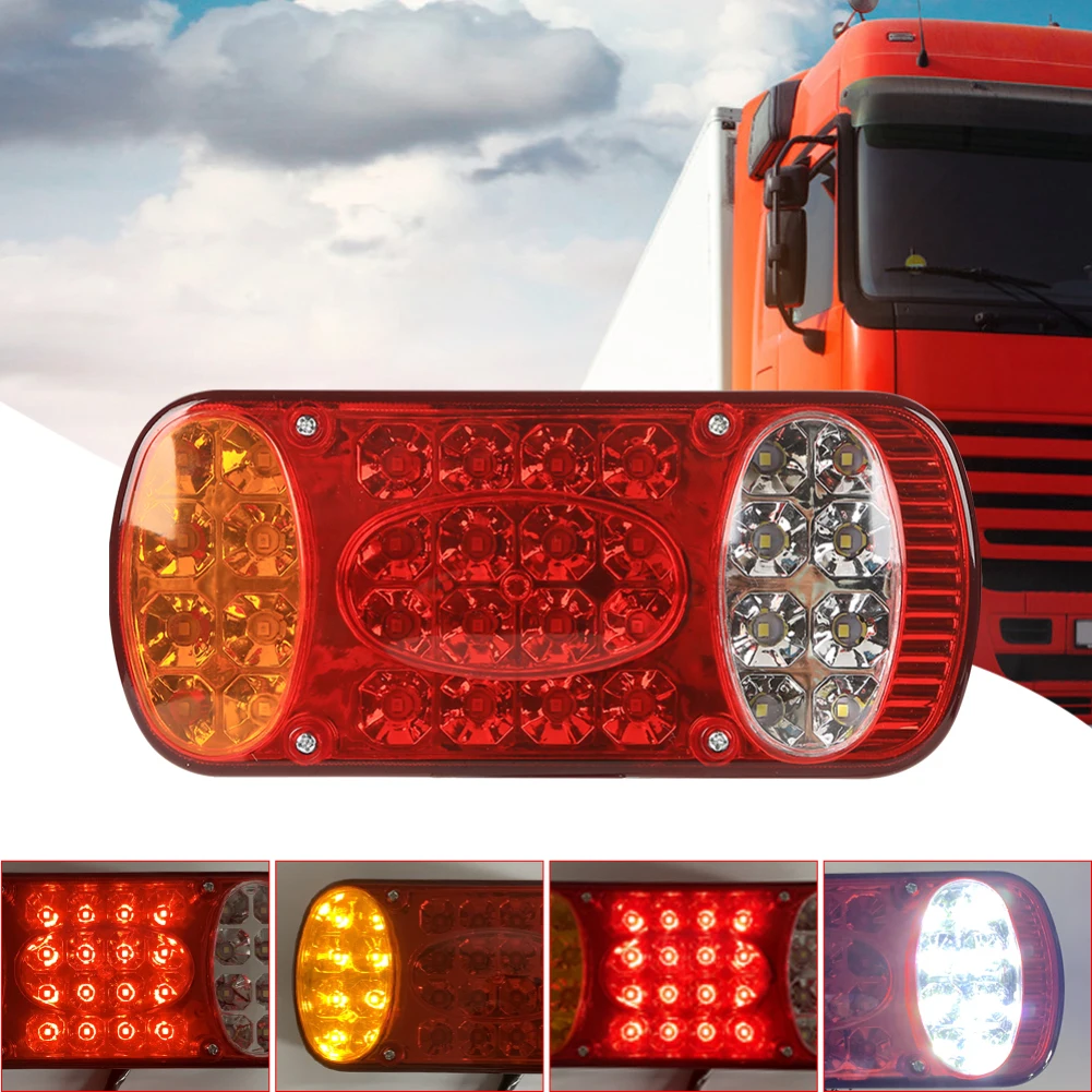 

12-24V Trailer Truck Four In One Brake Tail Light Pickup Truck Car Rear Tail Light Dustproof Moisture-proof Durable Car Light