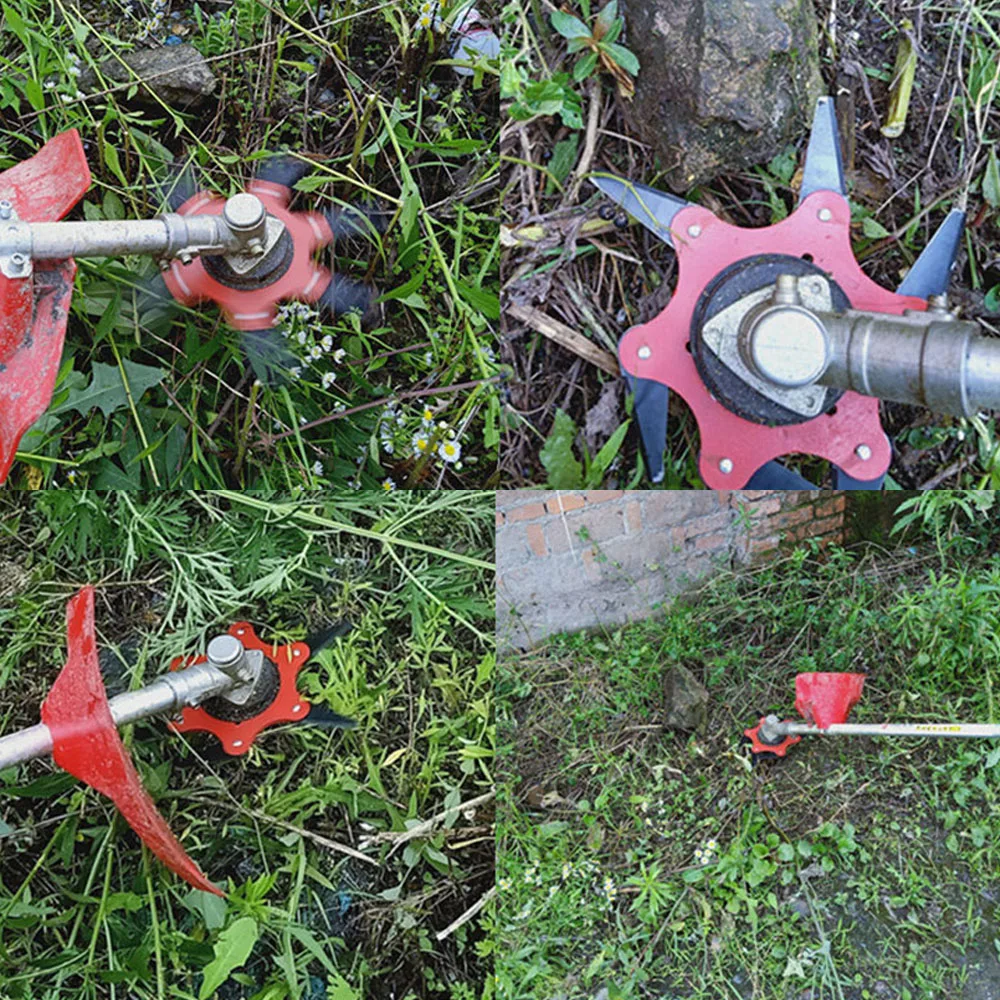 

6 Tooth Lawn Mower Blade Cutter Accessories Grass Turf Head Trimmer Head Brushcutter Parts Grass Trimmer Head