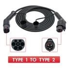 Зарядный кабель для электромобиля, однофазный 7,2 кВт зарядный кабель типа 1 мама-Тип 2 папа, 5 м 16 А и 32 А для электромобиля, EVSE