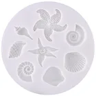 Силиконовые формы сделай сам в виде ракушки морских звезд, морских существ, торт с глазурью Конфеты, инструменты для украшения торта, креативная форма сделай сам для шоколада