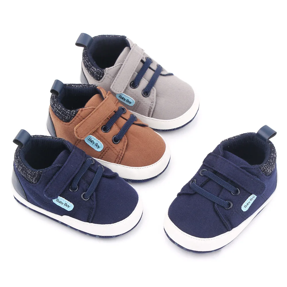 Baby Boy Shoes Classic Canvas Sports Sneakers Baby Shoe Soft Sole Anti-slip Newborn Infant Shoes For Boy Prewalker First Walkers