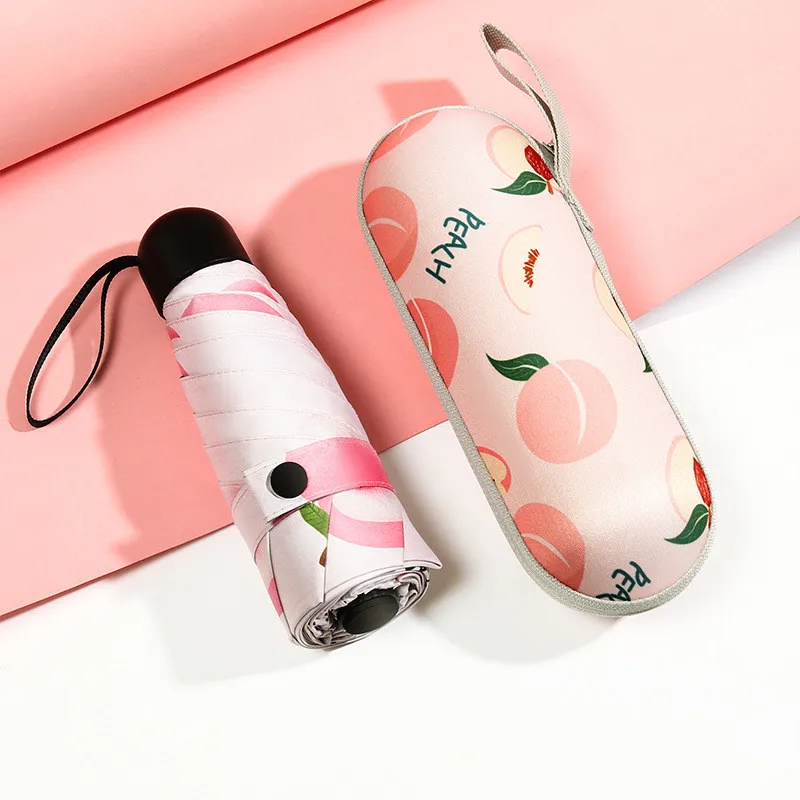 Мини капсульный зонт ветрозащитный пятискладной солнцезащитный козырек с