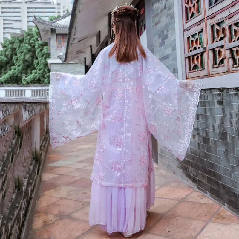 Женский вышитый костюм Hanfu для классических танцев праздничный наряд певицы