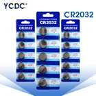 YCDC 5-50 шт. 3 в CR2032 кнопочные батареи, литиевая одноразовая батарея 5004LC ECR2032 DL2032 KCR2032 EE6227 для пульта ДУ часов