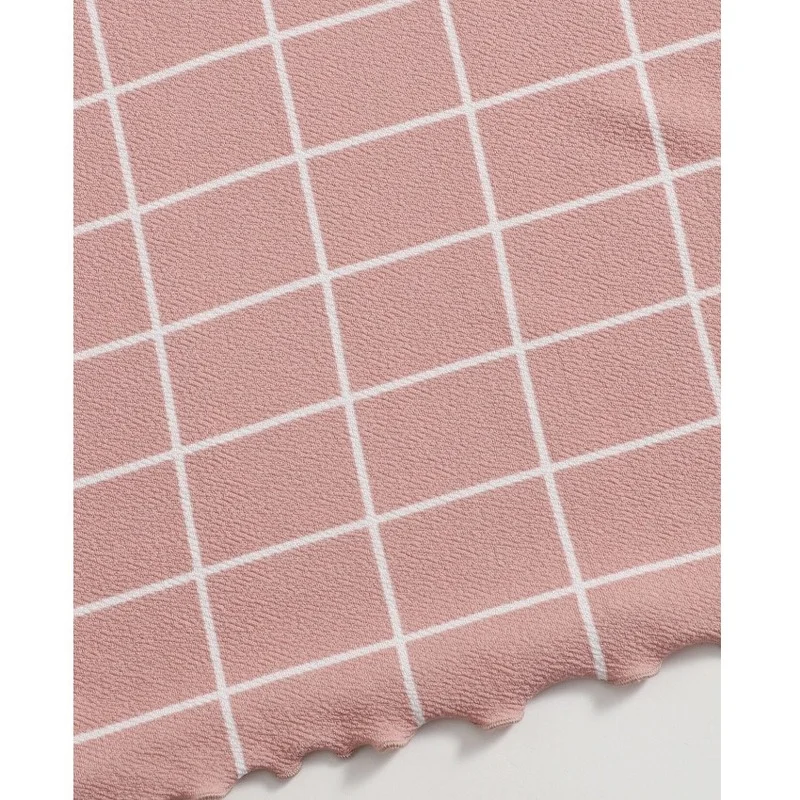 

QWEEK Summer Green Slip Dress 2021 Plaid Sundress Beach Sexy Backless Mini Dress Off Shoulder halter staple