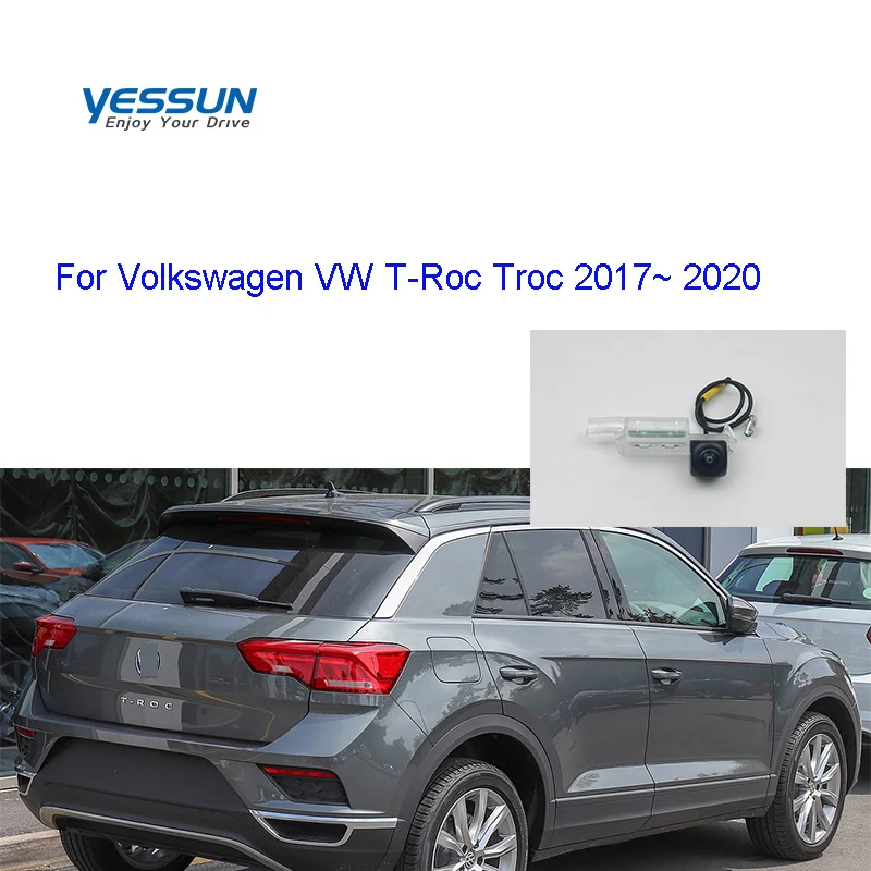 Рыбий глаз камера заднего вида для Volkswagen VW T-Roc Troc 2017 ~ 2020 AHD 720P камера заднего вида/720P камера номерного знака