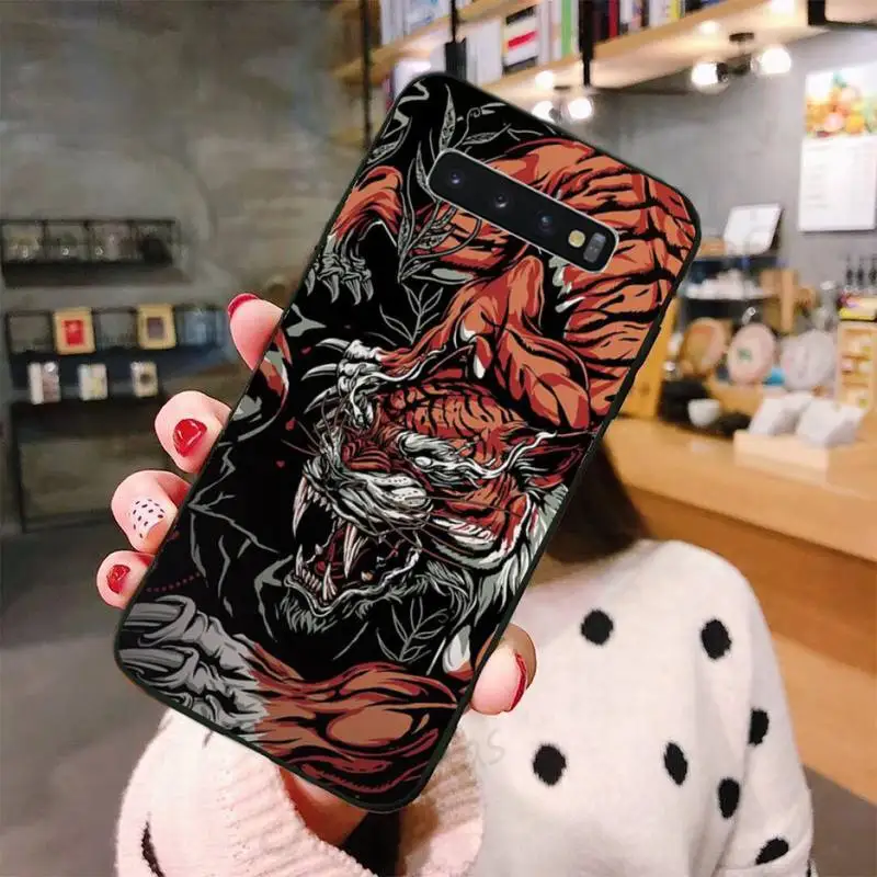 

Art abstract illustration tiger Phone Case For Samsung A50 A51 A71 A20E A20S S10 S20 S21 S30 Plus ultra 5G M11 funda shell