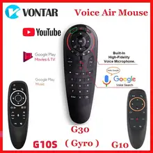 Google Voice Remote Control Gyro Sensing IR Learning Mini 2.4G Wireless Air Mouse Keyboard For Android 11.0 10.0 9.0 TV BOX