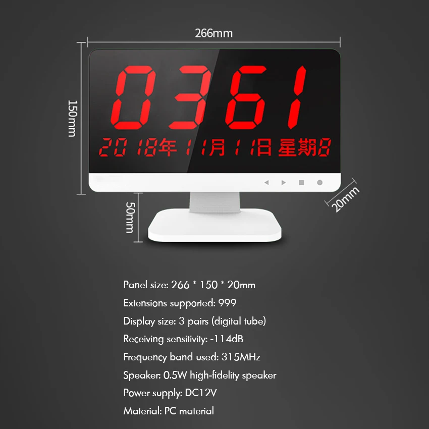 

Touch Sensor Restaurant Paging System Receiver, Long Range Wireless Waiter Server Paging Calling System for Office, Patient