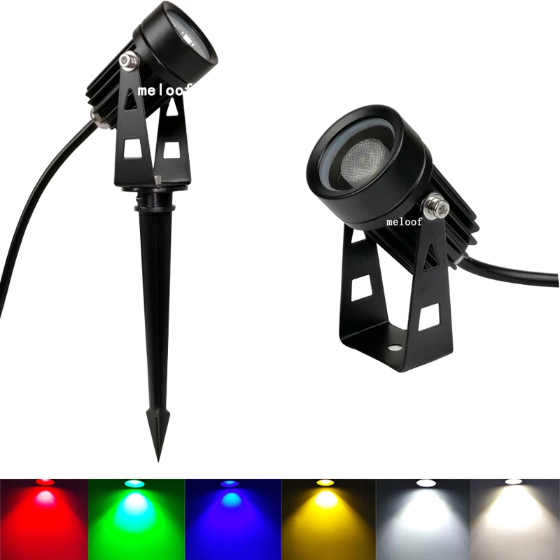 Водонепроницаемый всплеск пейзаж led газон свет 12 В 220 В RGB наружный Точечный светильник IP65 открытый светодиодный Спайк свет 3 Вт садовый светильник