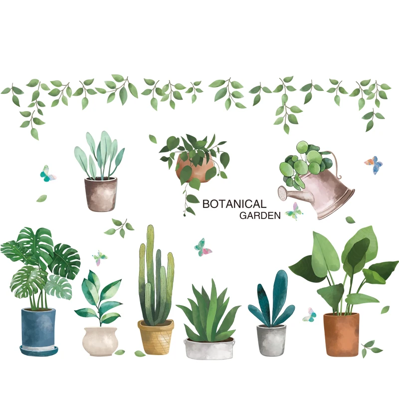 Комнатные растение настенный наклейки горшок Сделай Сам культура цветы