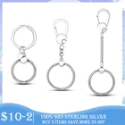 Новинка, висячие украшения, бриллиантовое серебряное кольцо для ключей с сумкой, подходит для оригинальных шармов Pandora, бусины для женских сумок сделай сам, S925