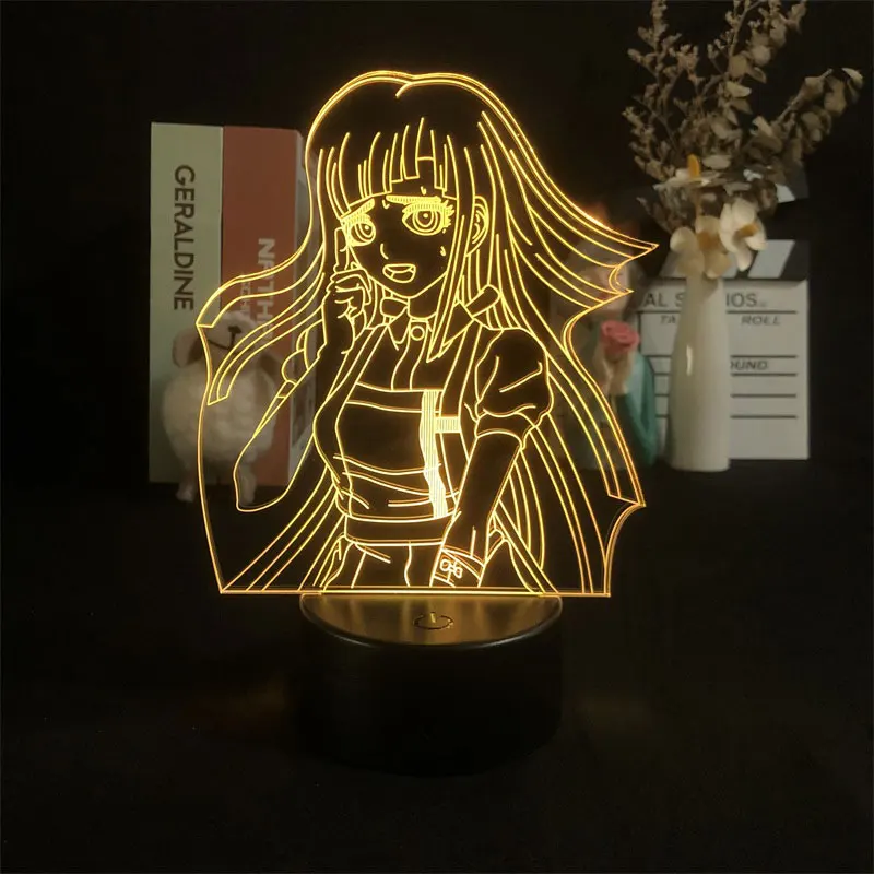 

3D лампа Danganronpa Mikan манга японское аниме украшение носветильник будильник основа сенсорный светильник Прямая поставка для детей