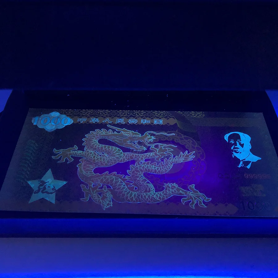 Ульсветильник свет 1000 юаней Золотая фольга банкноты китайский дракон с