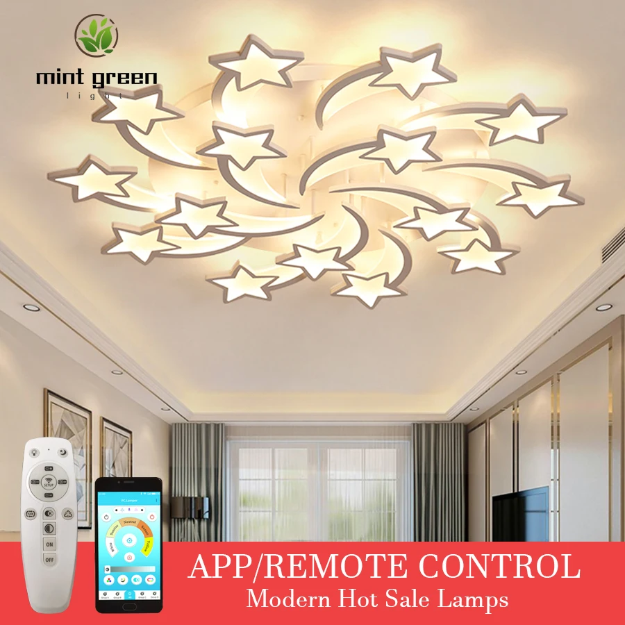 

Modern smart ceiling light For Room kitchen hall White Led Chandelier lamp ceiling Stars Lighting Fixture
