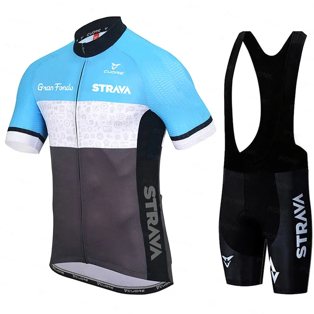

Cycling Jerseys Set 2020 New STRAVA Summer Bicycle Clothing Maillot Ropa Ciclismo Hombre MTB Bike Clothes Sportswear Cycling Set
