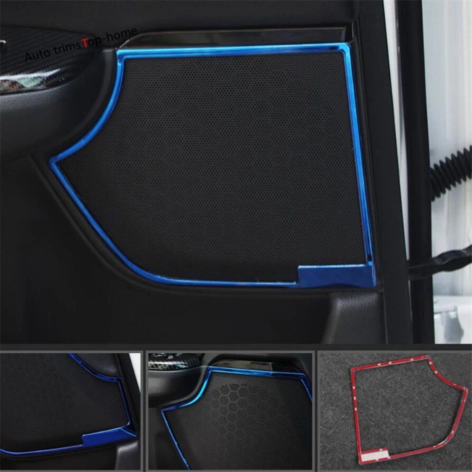 Yimaautotrims Stainless Steel Interior Fit For Honda CR-V CRV 2017 2018 2019 2020 Car Door Stereo Speaker Audio Frame Cover Trim