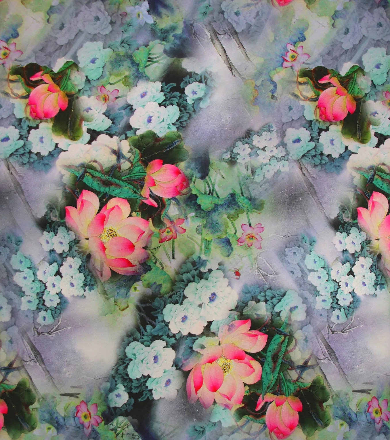 Листья лотоса имитация магнолии пряжа Xiangyun тканевое платье Ципао улучшенные