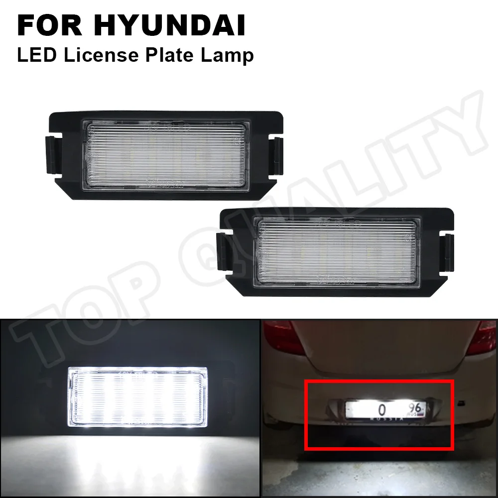 

For Kia Rio Picanto TA Soul AM Hyundai i20 Terracan HP Veloster FS XG30 Genesis Coupe LED License Plate Light Number Plate Lamp