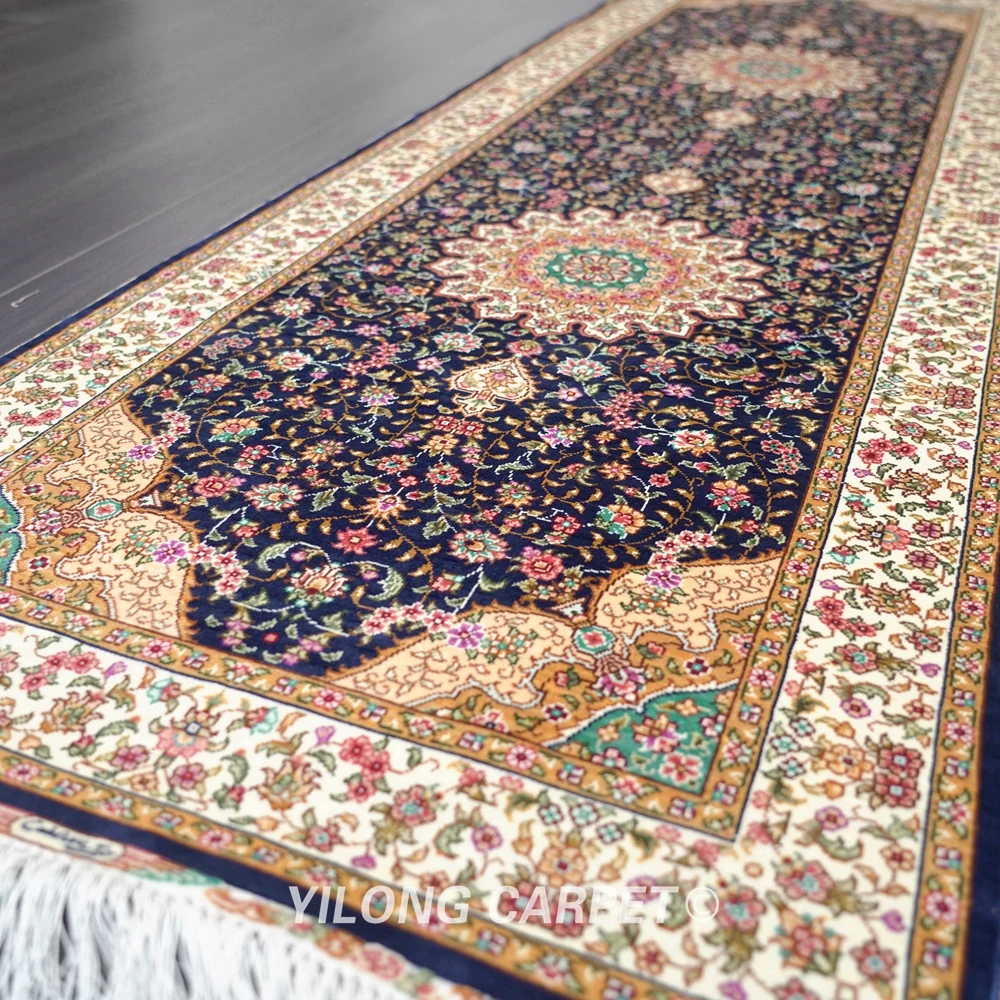 Yilong 2 'x 6' Турецкая дорожка для ковров изысканная ручная перевязка Восточная