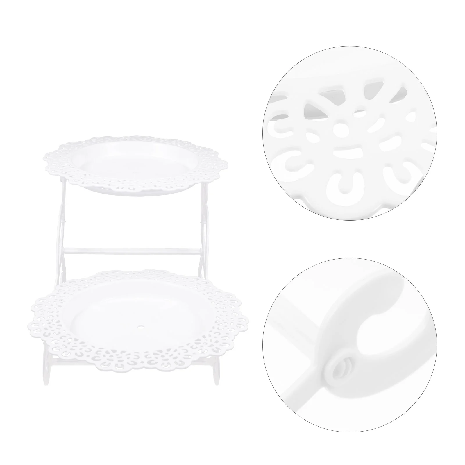 

1pc Creative Dessert Cake Display Stand Fruit Stand Dessert Tray for Party (White)