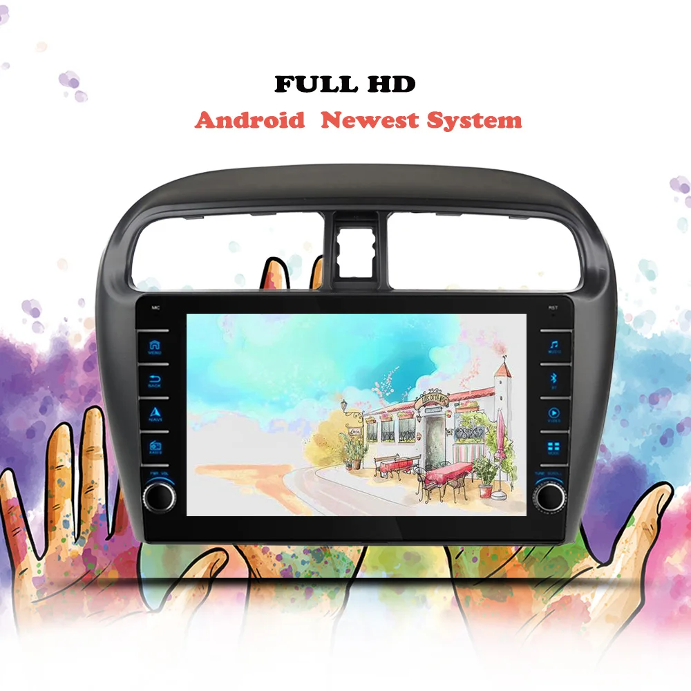 Автомобильная магнитола Android 10 для Mitsubishi Mirage Attrage 2012 2013 2014 -2018 мультимедийный