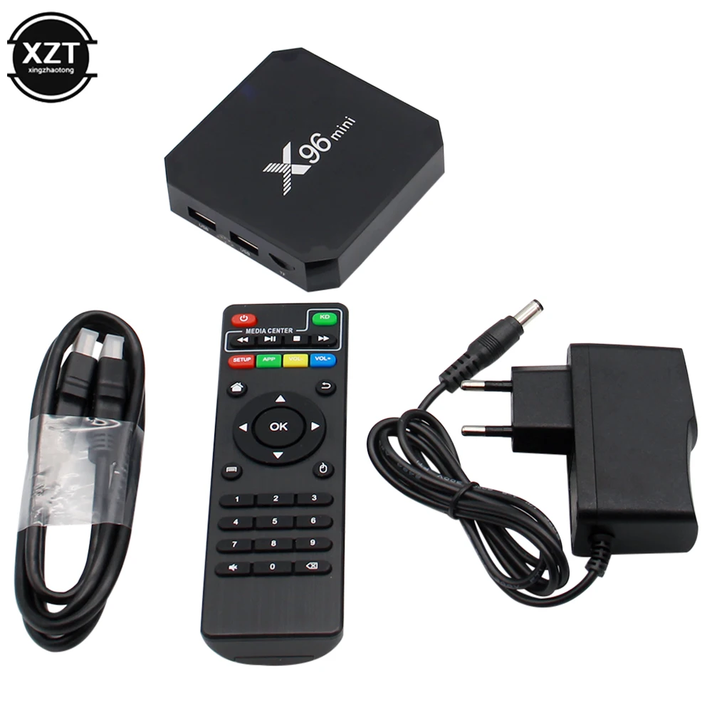 X96 мини ТВ коробка Android 9 0 Смарт Box Amlogic S905W 4 ядра 64bit 1/2 ГБ + 8/16GB 100M 2 4G WiFi медиаплеер
