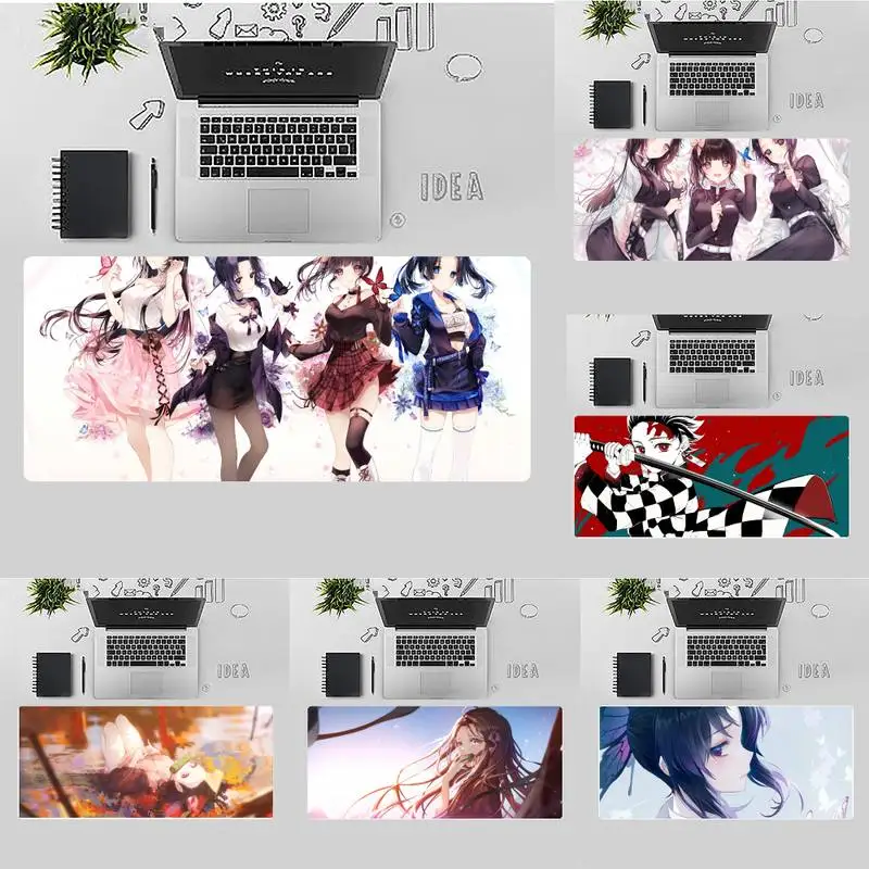 

Demon Slayer nezuko Locking Edge Mouse Pad Game X XL XXL Non-slip Cushion Thickness 2 3 5 mm
