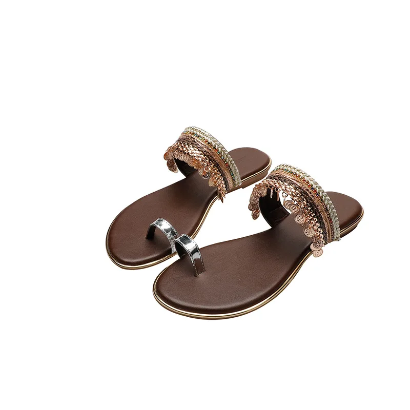

Flat Shoes Female Slippers Soft Summer Clogs Woman Rubber Flip Flops Slides Comfort Beach Hawaiian Rome TPR PU Casual Fabric Sca