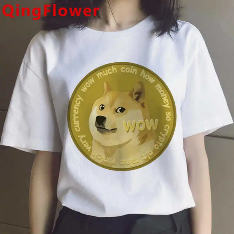 

Летние мужские футболки Dogecoin to the Moon, гранж, tumblr, белая футболка, графические футболки, футболка, футболка tumblr kawaii