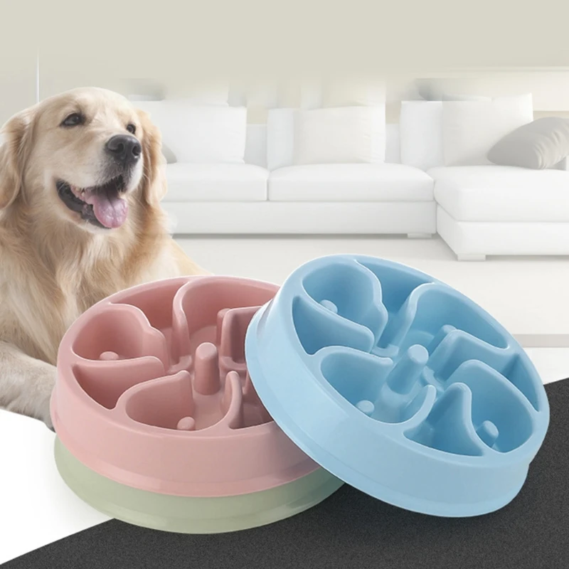 

Dog Slow Feeder Bowl Non Slip Puzzle Bowl Anti Gulping Pet Slower Food Feeding Dishes Interactive Bloat Stop Dog Bowls