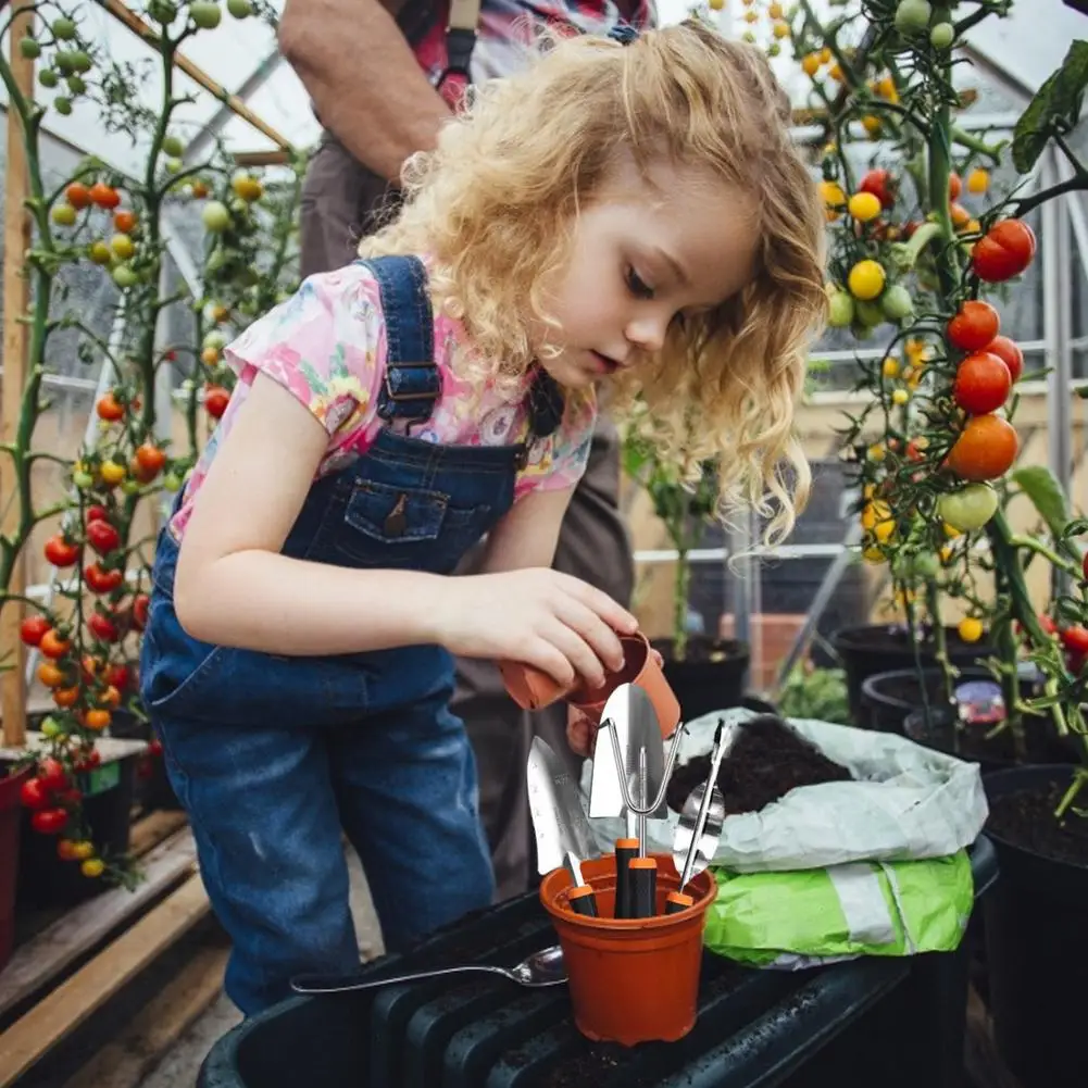 Набор садовых инструментов из нержавеющей стали комплект 7 предметов с сумкой