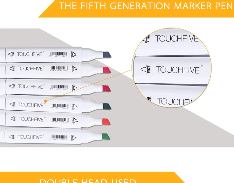 TOUCHFIVE 168 цветов, набор маркеров для творчества, двойная головка, эскизные маркеры, ручка для манги, дизайн для рисования, лайнер, маркеры, художественные канцелярские принадлежности