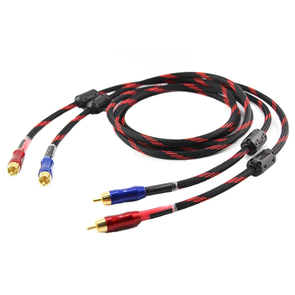 Пара медных аудиокабелей OCC, аудиокабель RCA-RCA, аудиокабель HIFI для CD/AMP