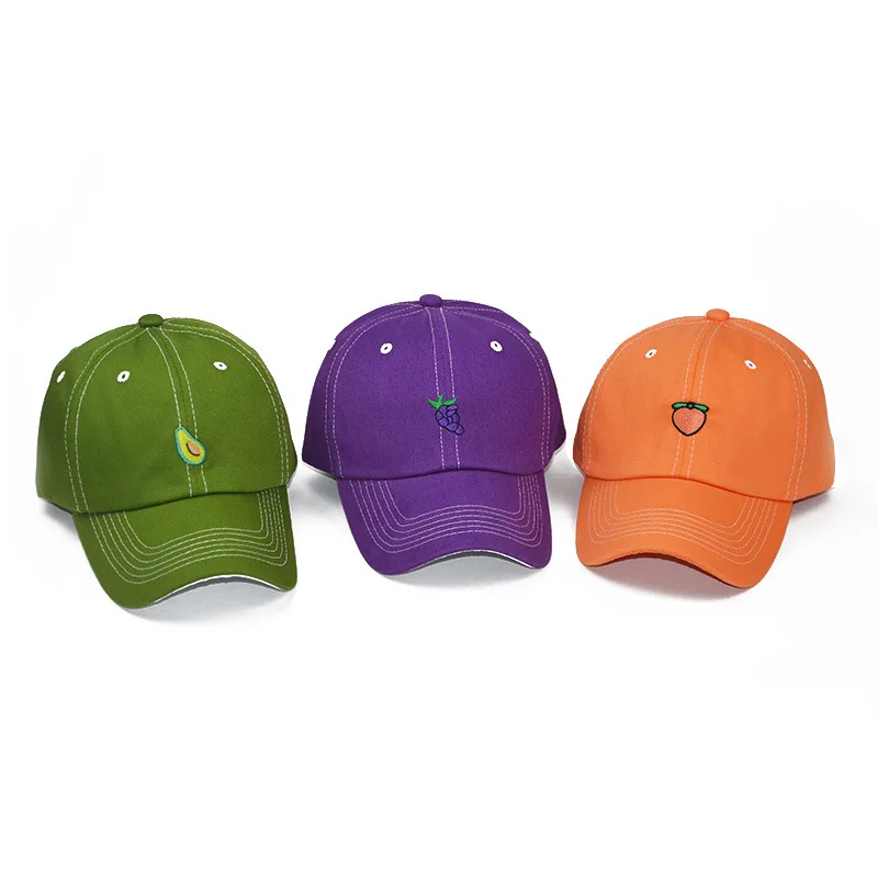 Оптовая продажа 10 шт/партия фруктовые бейсболки женские мужские фиолетовые