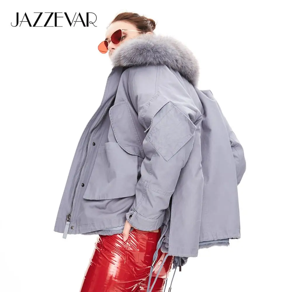 JAZZEVAR 2020 Winter new arrival winter coat women with a fur collar loose clothing outerwear high quality winter clothes K9033 enlarge