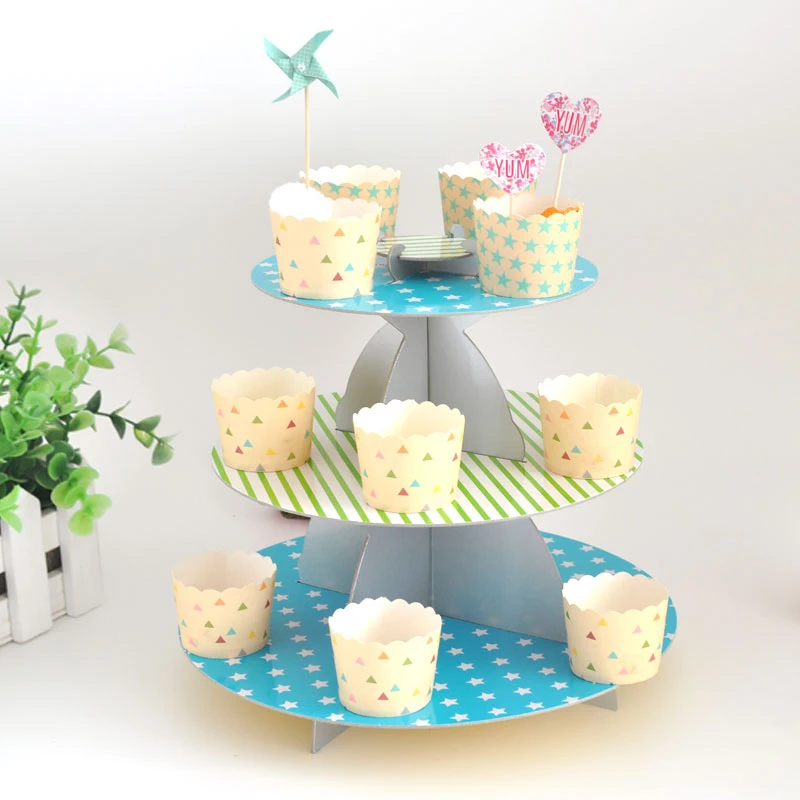 Трехслойная одноразовая бумажная подставка для пирожных аксессуары кексов