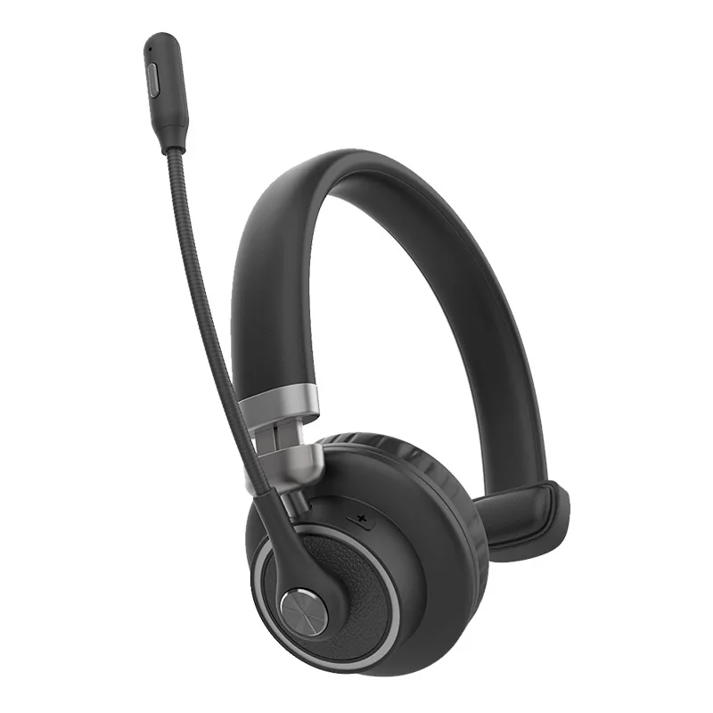 

Bluetooth Headset Noise Cancelling HD Boom-mounted Microphone Softphone Wireless Headphone for Broadcast Call Center Trucker