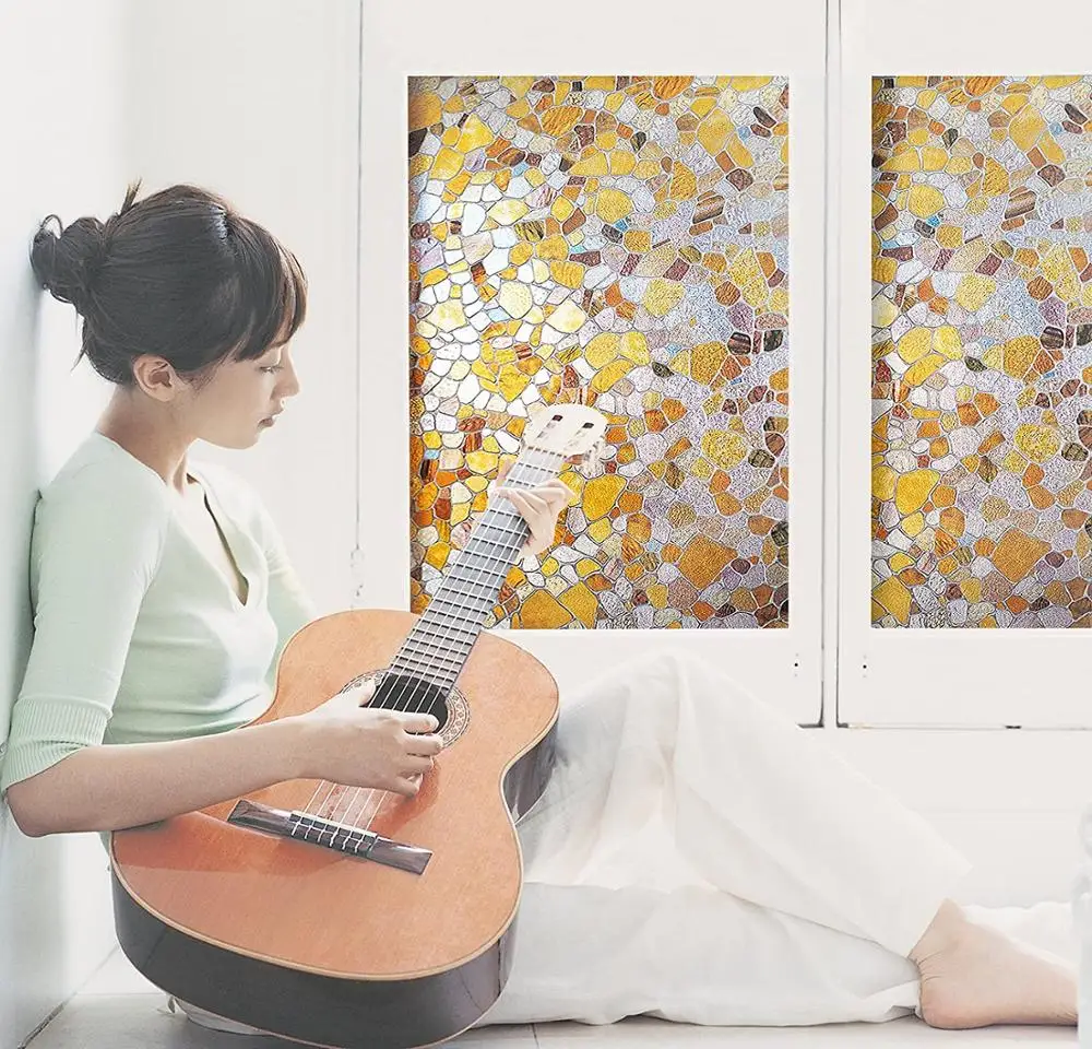 Decorative Window Film for Home Non Adhesive Frosted Privacy Sticker Self Static Cling Vinyl Glass Anti UV | Дом и сад