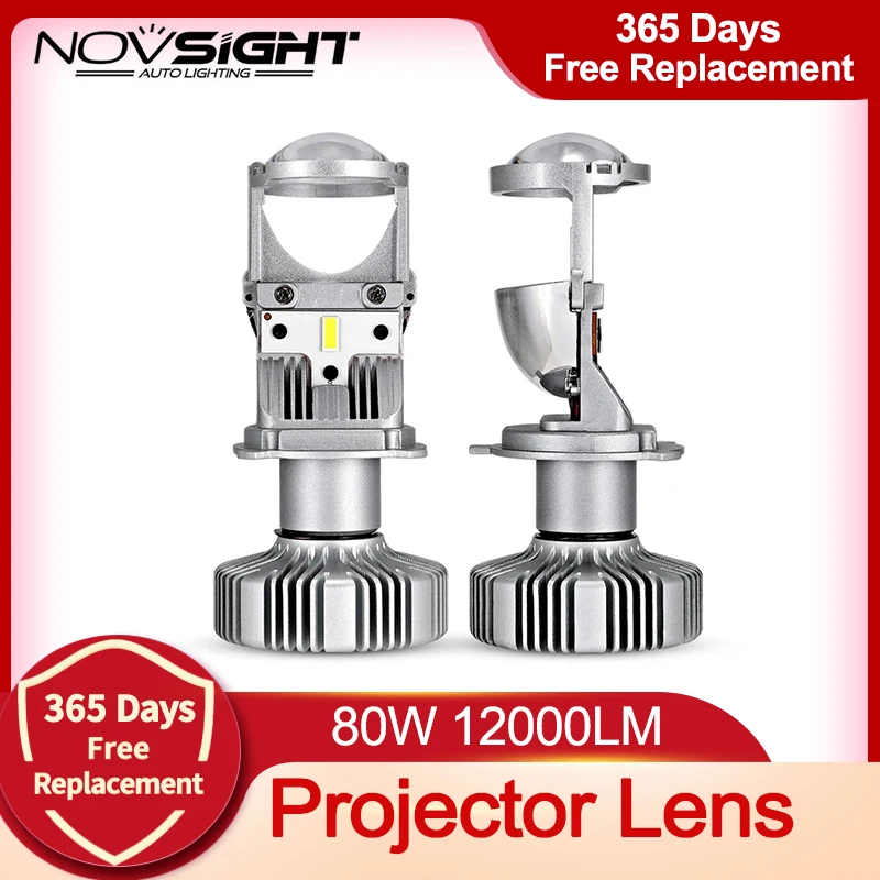 NOVSIGHT H4/9003/HB2 Hi/Lo светодиодный объектив для проектора Автомобильные фары лампы 80 Вт