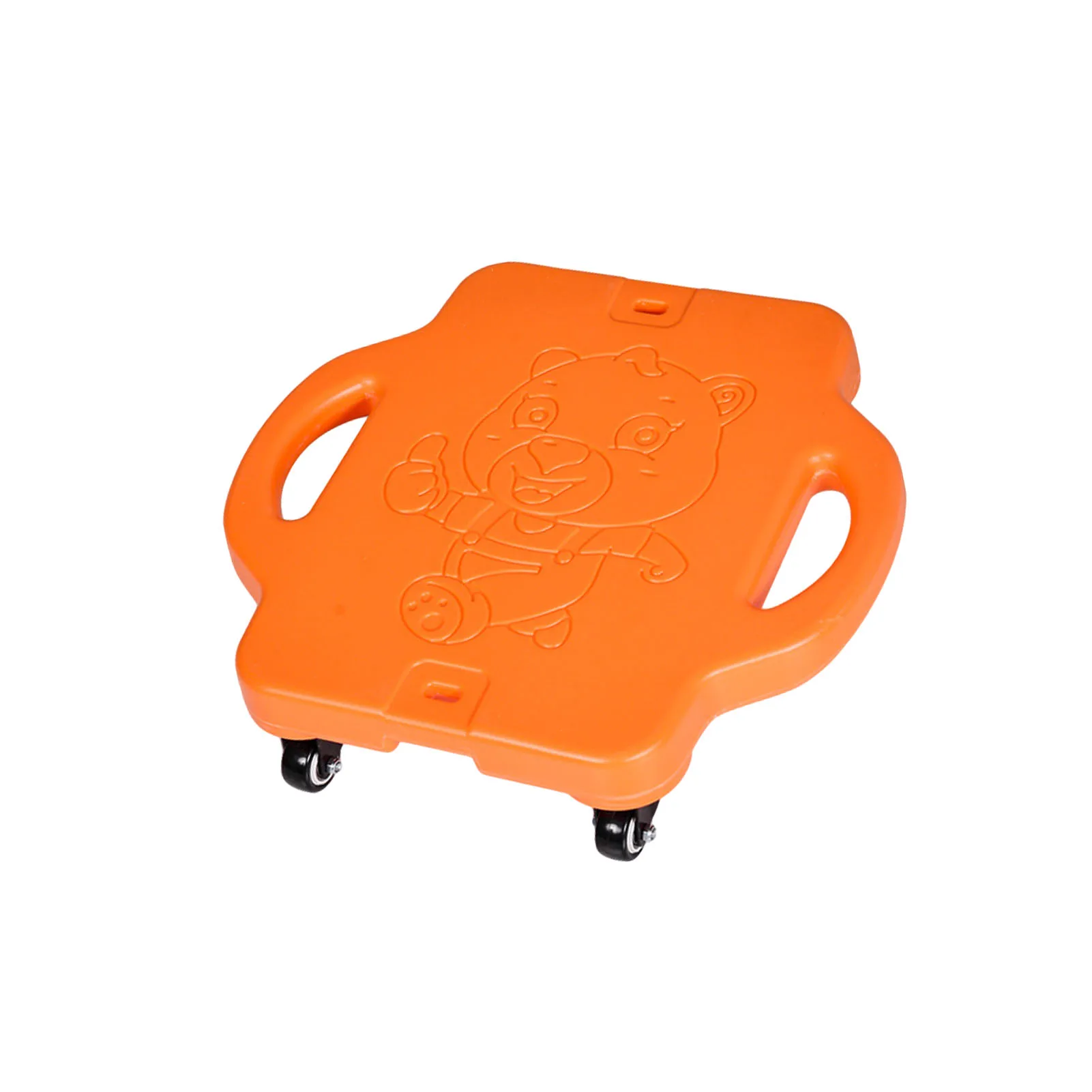 

Kids Plastic Four-wheel Scooter Board With Safety Handles Scooter Board With Casters Balance Car Scooter Outdoor Exercise