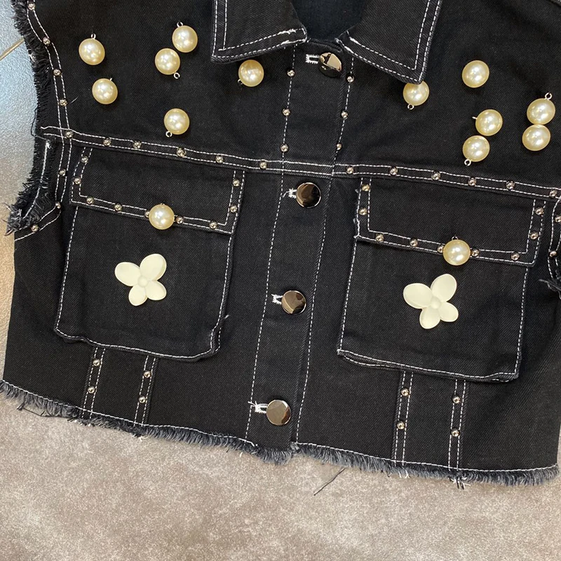 

SISPELL Patchwork Buttons Butterfly Sets For Female Lapel Collar Cropped Top With High Waist Slimming Shorts Women's Set Fashion