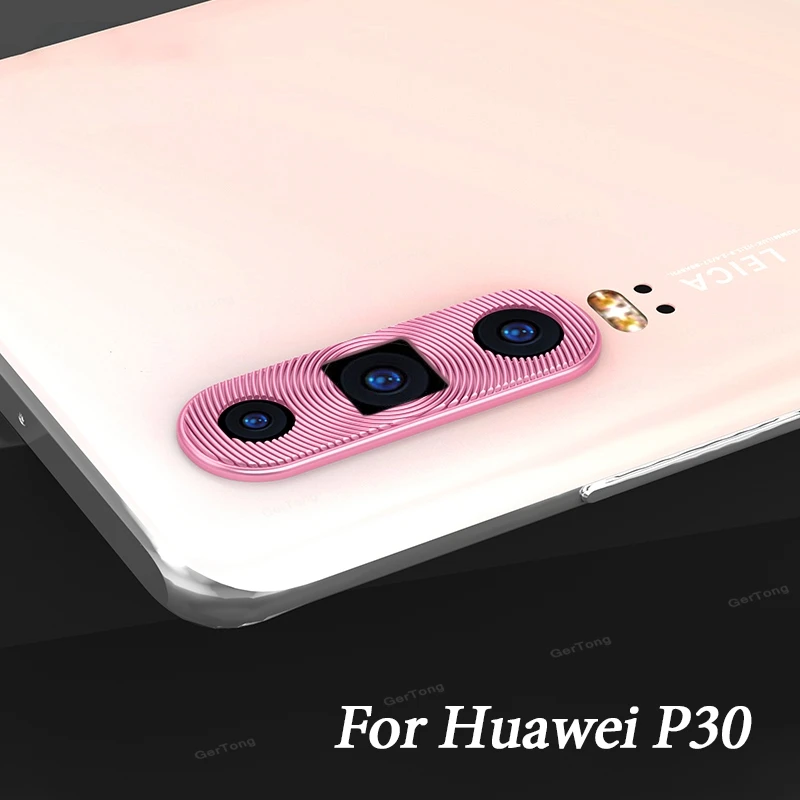 Rosegold Цветная камера крышка объектива для huawei P30 P 30 кольцо покрытие алюминия для huawei P30 Lite P30 Pro камера защитное кольцо защита - Цвет: Rosegold