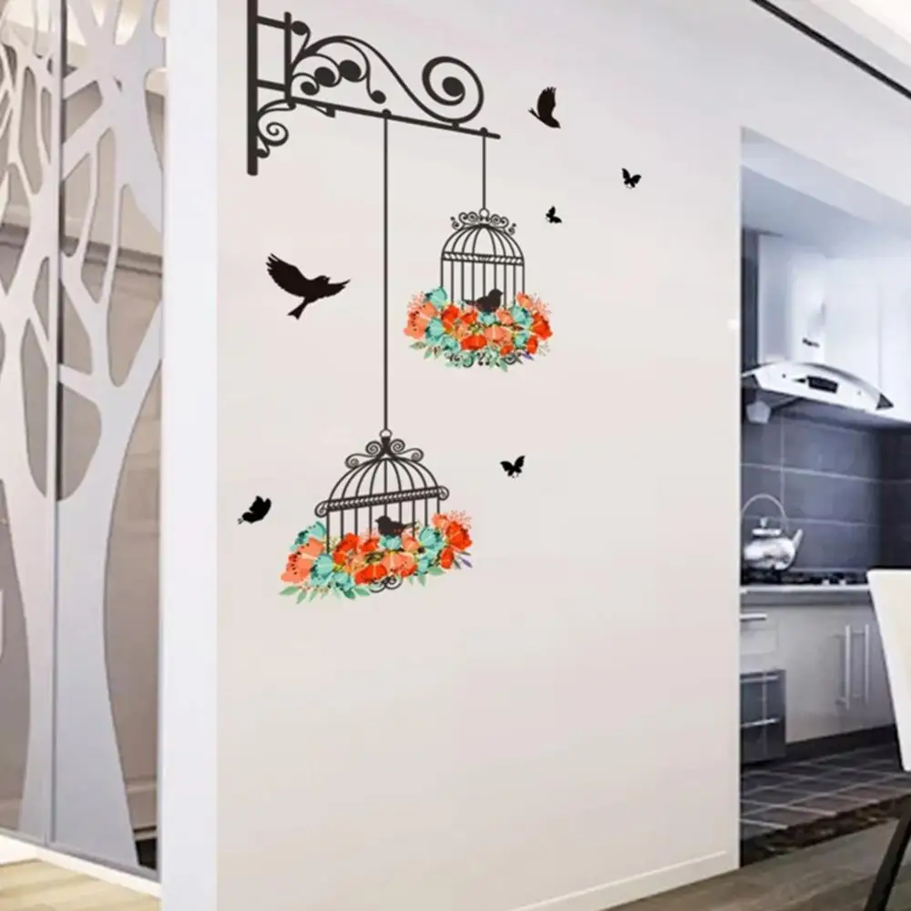 

Birdcage Kids Room Bedroom Living Room Wall Sticker DIY Art Decals Home Decor