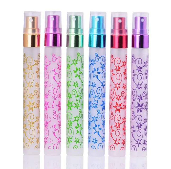 

Multi Color 10ml Unique Printing 6 Colors Mini Atomizer Glass Spray Perfume Bottles Travel Small Vaporisateur Perfume SN065