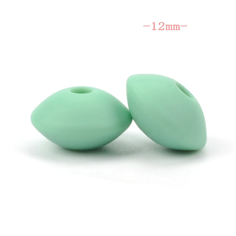 12mm mint LOFCA 12/15 мм Силиконовые чечевицы бусины 10 шт./лот детский Прорезыватель для зубов игрушки, не содержащие БИСФЕНОЛ по уходу за ребенком Силиконовый Сделай Сам грызунок Цепочки и ожерелья ювелирных изделий - Цвет: 12mm mint