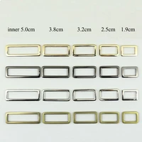 5pcs 20 50mm bags strap o d ring buckles metal rectangle adjust belt buckle for webbing shoes clothes leather part accessories