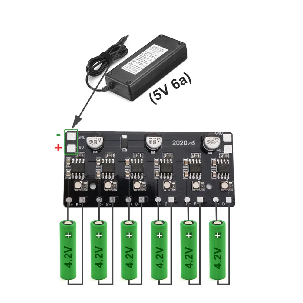 

Charging Module PCB Circuit Board Charger Array 5V Input for 18650 4.2V Lithium Battery Electric Scooter Accessories